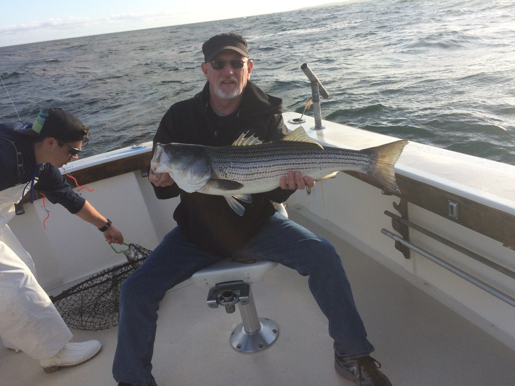 Striped Bass RI fishing Charter landed some stripers
