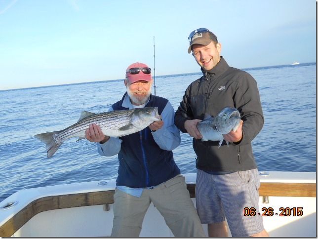 Aces Wild on a RI Striper Fishing Charter