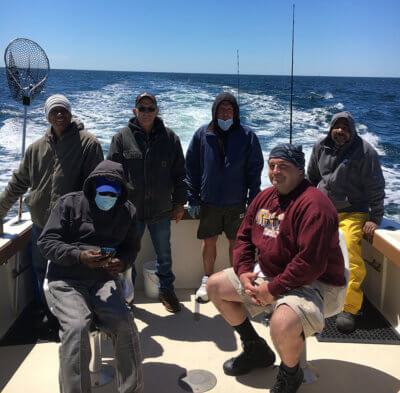 Block Island Striped Bass charter on the Aces Wild