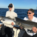 Striped bass fishing charter on aces wild knocks it out of the park!