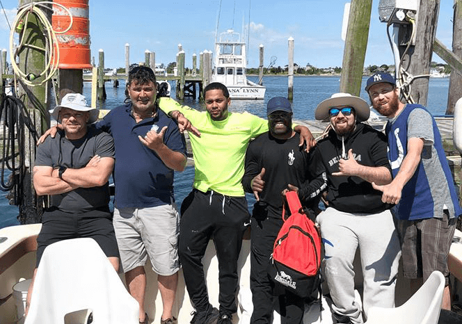 flounder and striped bass charter in rhode island on aces wild