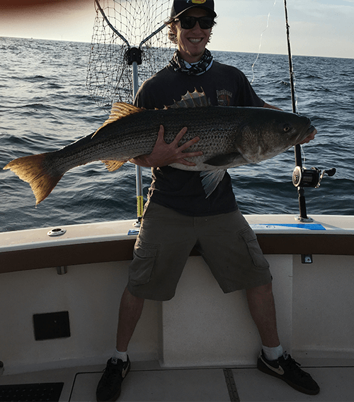aces wild Rhode island striped bass fishing charters R2