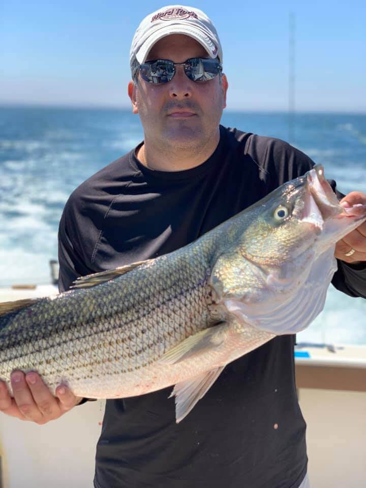 aces wild Rhode island striped bass fishing charters R7